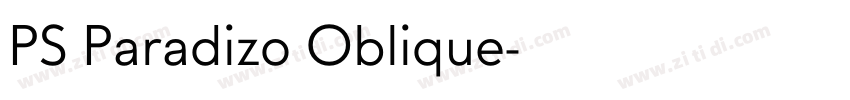 PS Paradizo Oblique字体转换